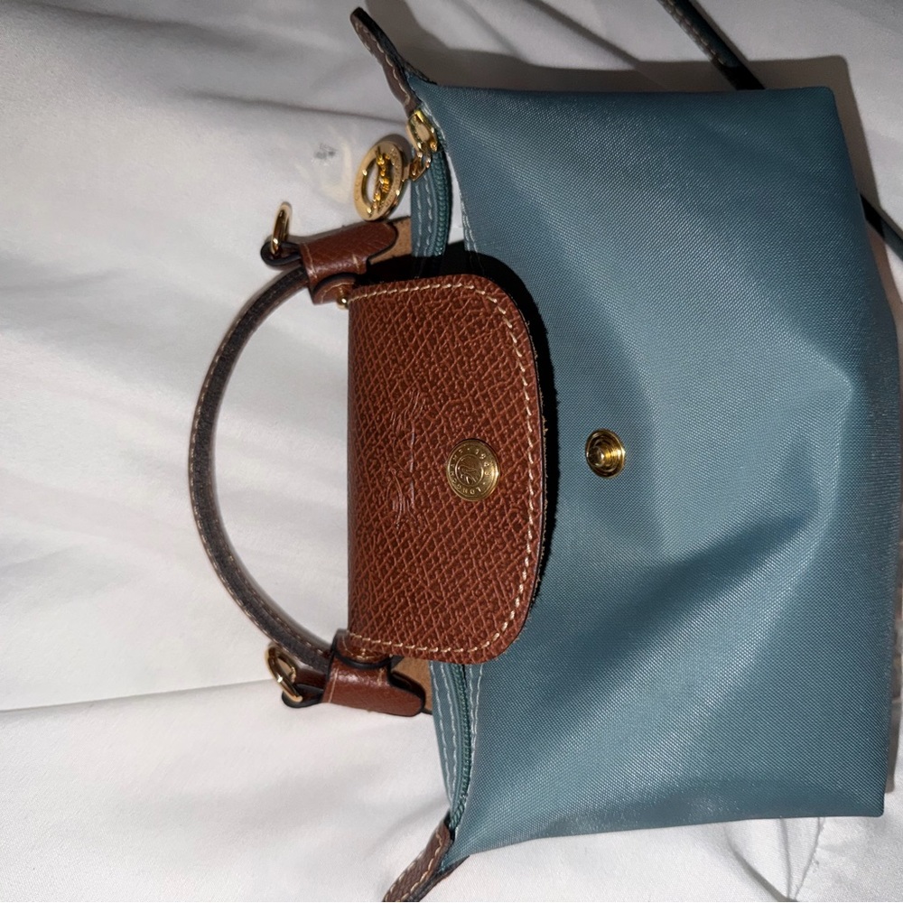 Longchamp Le Pliage Mini Pouch with Leather Strap - Picture 6 of 6